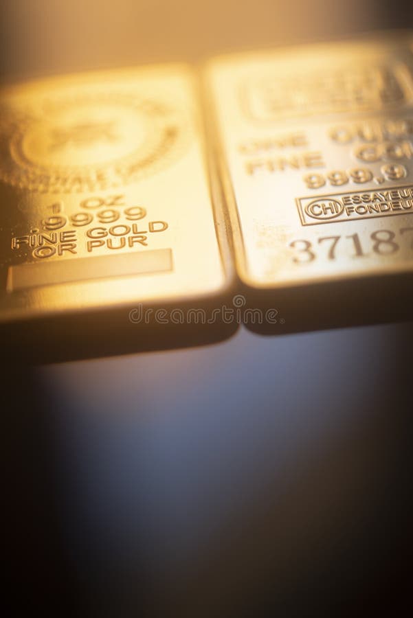 Gold bullion ingot bar stock photo. Image of bars, golden 240394234