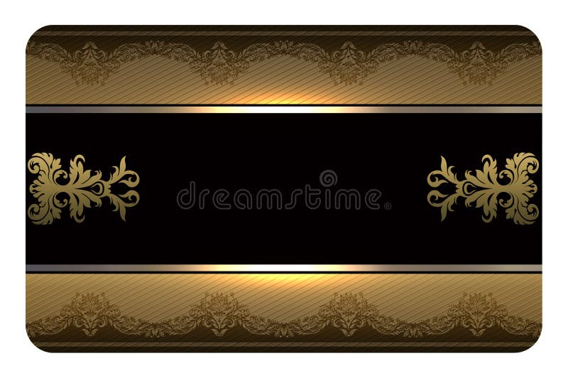Gold business card template.
