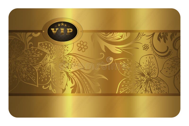 Gold business card template.