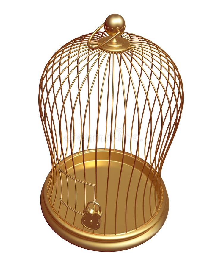 Gold cage stock illustration. Illustration of isolated - 2036938