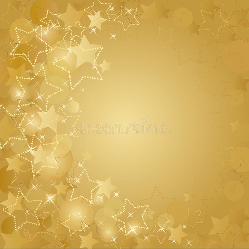 Gold card with stars