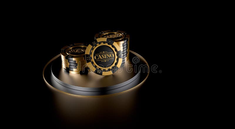 Gold Casino Chips on a Dark Background. a Stack of Casino Chips. Online  Casino Stock Illustration - Illustration of gambling, money: 218430858