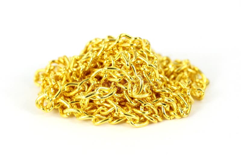 Group of gold chains stock photo. Image of elegant, decoration 8386454