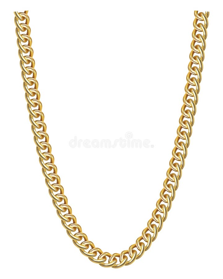 Gold chain stock vector. Illustration of metal, stainless 155971652