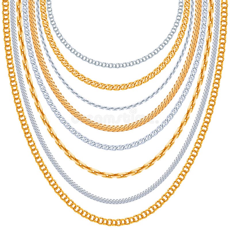 Gold Chains Vector Background Design Vector Illustration Stock Vector