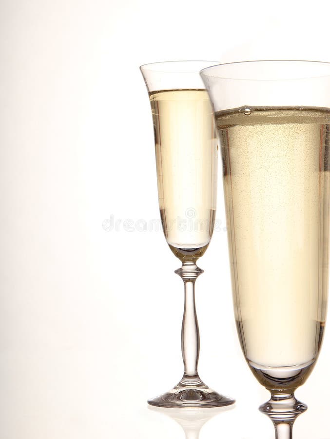 Gold Champagne glasses stock photo. Image of celebration 21402486