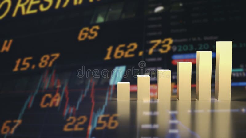Graficul auriu privind redarea fundalului de activitate 3d stock illustration