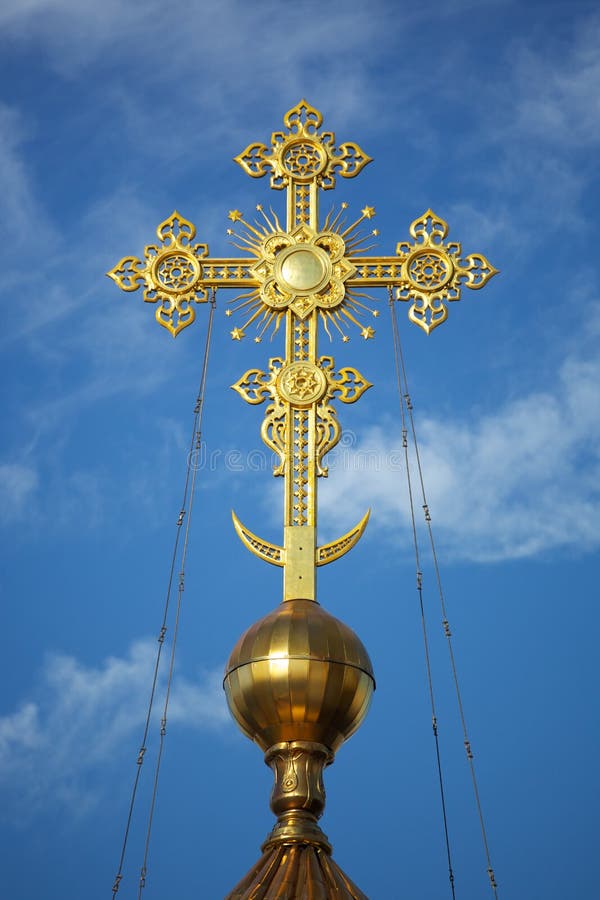 Gold Christian cross