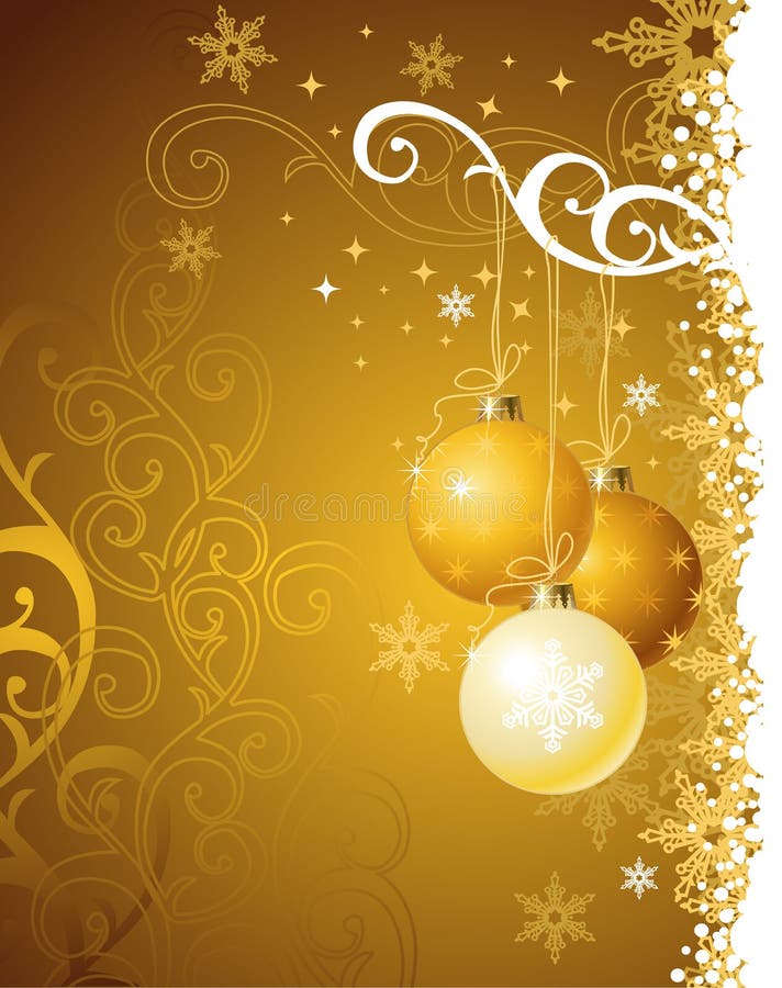 Gold Christmas Background / Vector Illustration Stock Vector ...