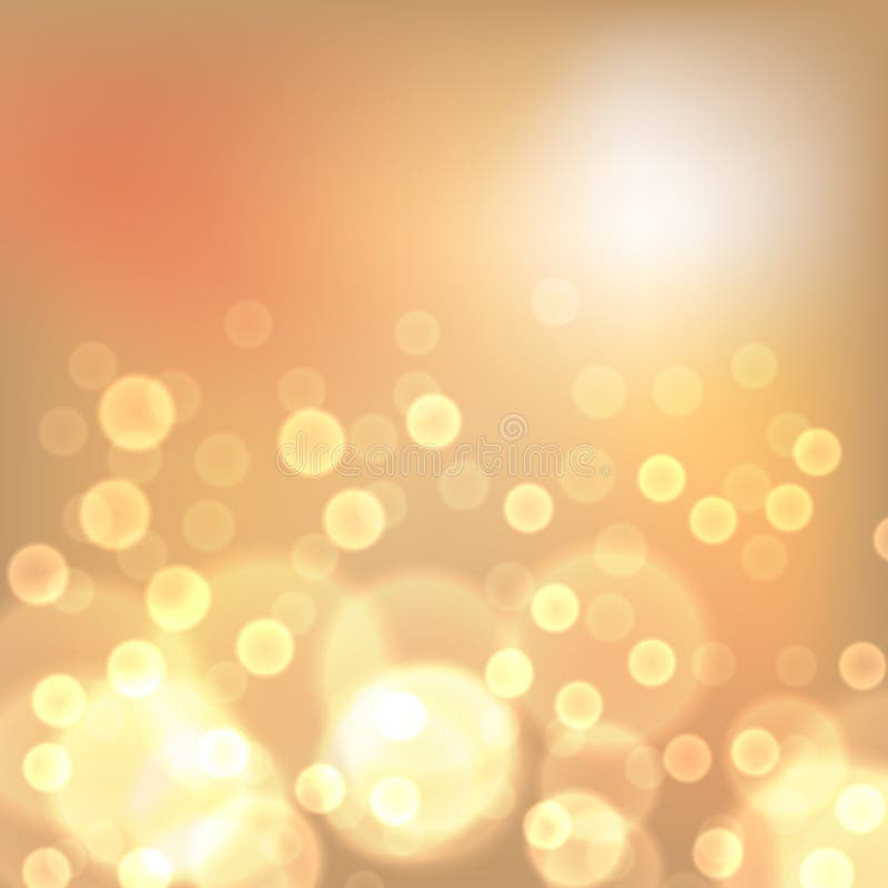 Gold Christmas Lights Background Stock Vector Illustration of festive