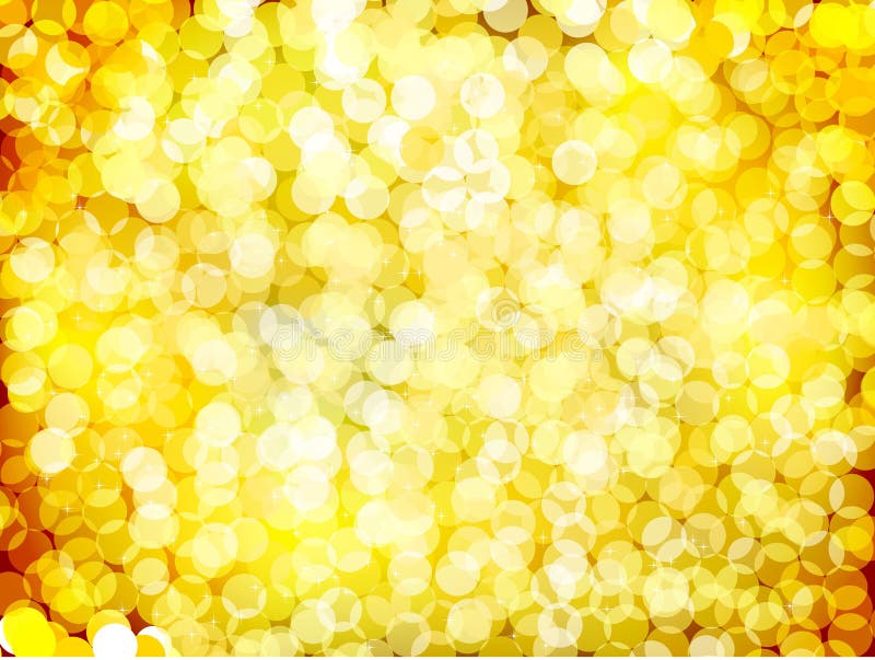 Gold Christmas Lights Background. Vector Stock Vector Illustration of