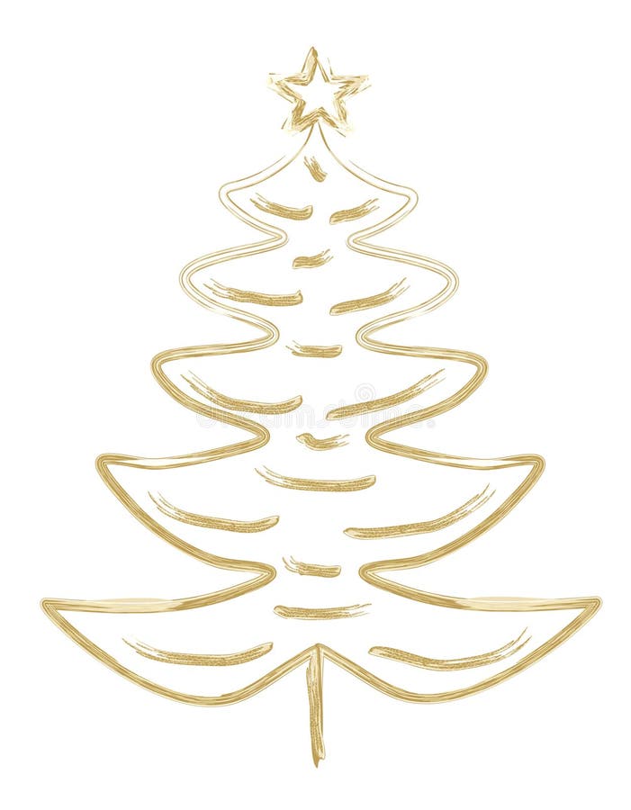 Gold Christmas tree