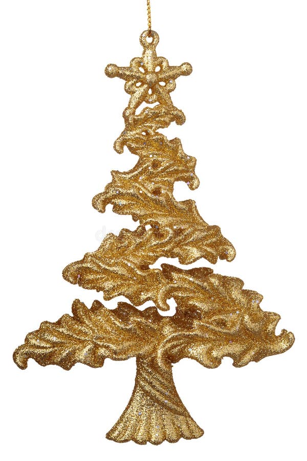Gold Christmas Tree Decoration Stock Photo  Image of traditional, xmas