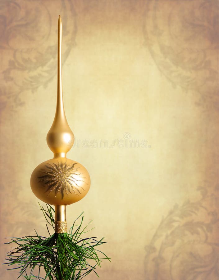 Gold christmas tree top