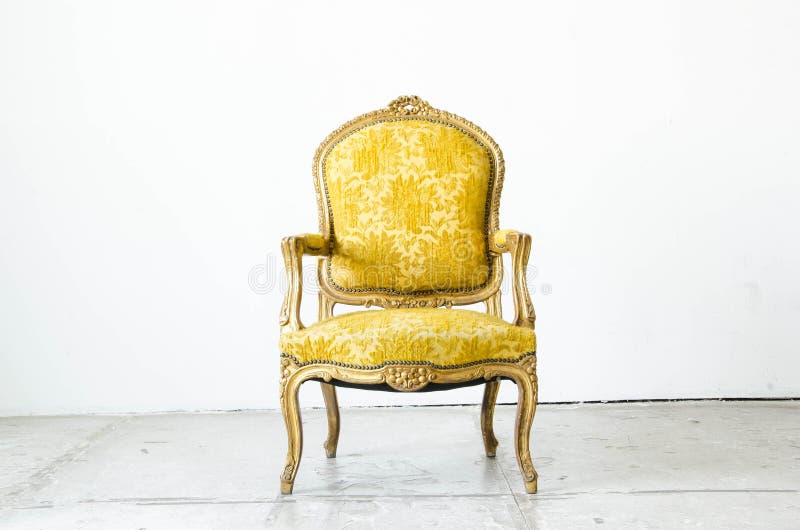 Gold Classical Style Sofa Couch in Vintage Room Stock Image Image of