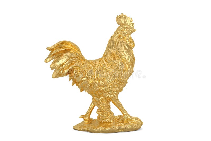 Gold cock. Петух декор. Медный петух.