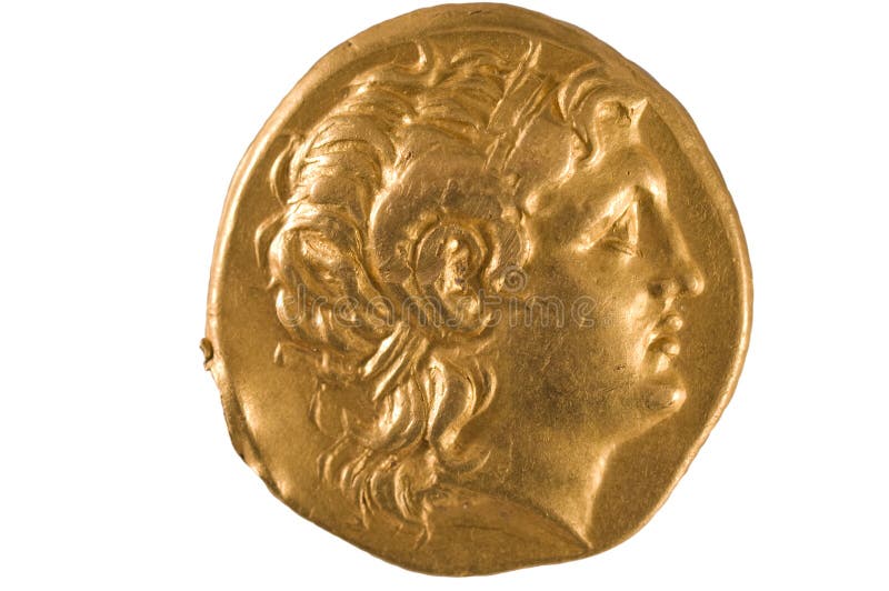 Gold coin of ancient Greece.