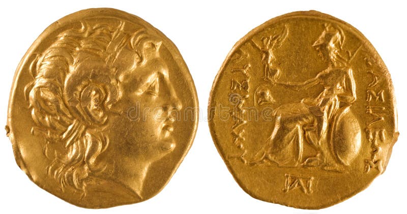 Gold coin of ancient Greece.