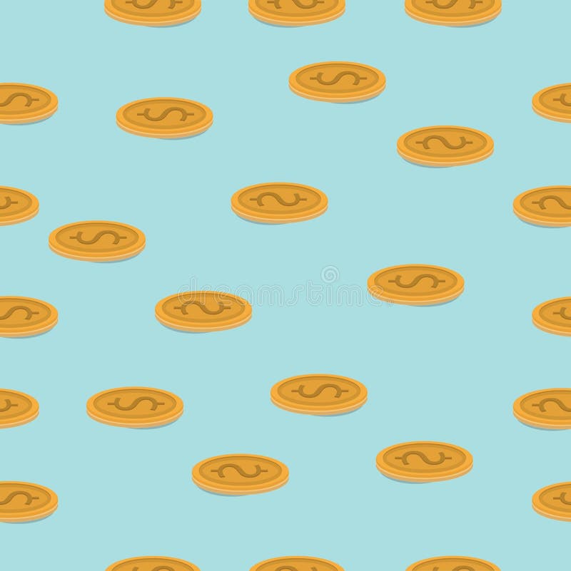 Gold coin pattern stock illustration
