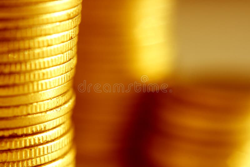 Gold coins close-up stock image Gold coins close-up stock image
