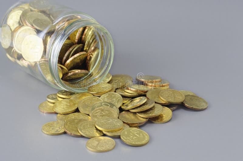 Gold Coins And Jar Business Concept Stock Image Image of currency