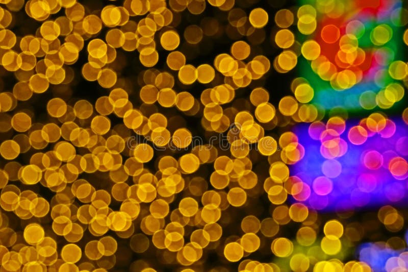 Gold Color Abstract of Blur and Bokeh Colorful Light and Night Garden Stock  Image - Image of city, lights: 153108635