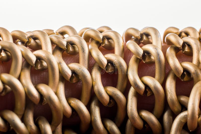 Gold color metal chain stock image. Image of steel, metallic 66775173