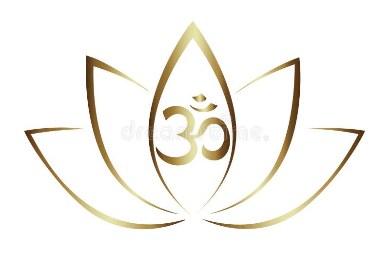 Gold Colored Lotus Flower and Om Symbol Stock Vector - Illustration of lotus, religion: 231478457 Gold Colored Lotus Flower and Om Symbol Stock Vector - Illustration of lotus, religion: 231478457