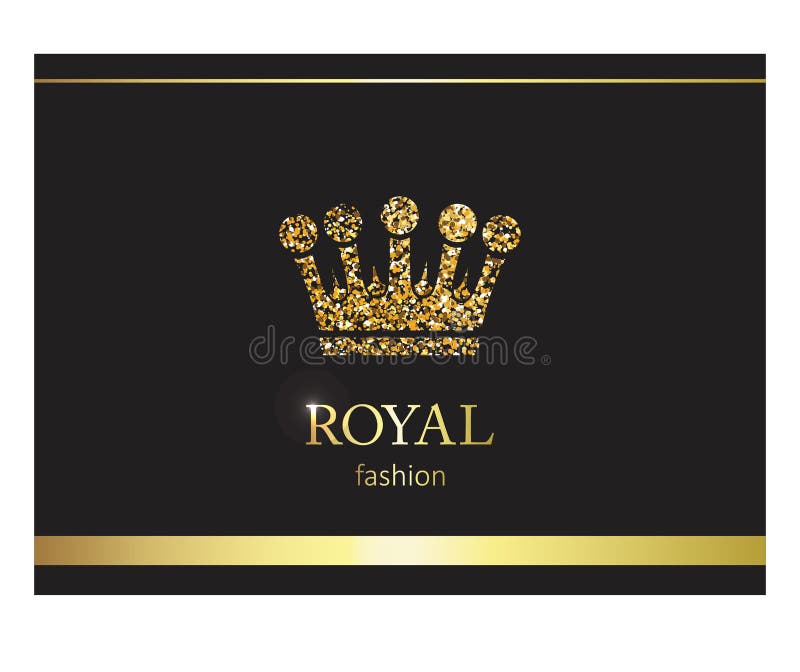 Gold crown. Luxury label, emblem or packing. Logo design. stock illustration Gold crown. Luxury label, emblem or packing. Logo design. stock illustration