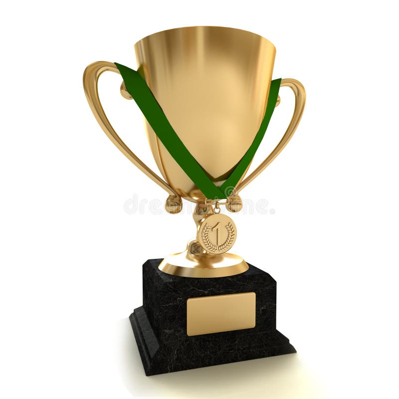 Gold cup stock illustration. Illustration of green, trophy - 28624059