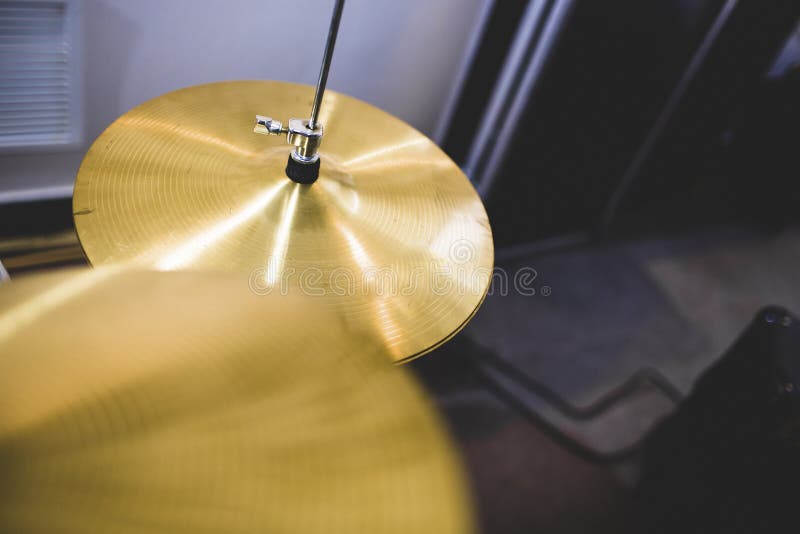 Gold Cymbals in a Music Drum Stock Photo Image of band, musical