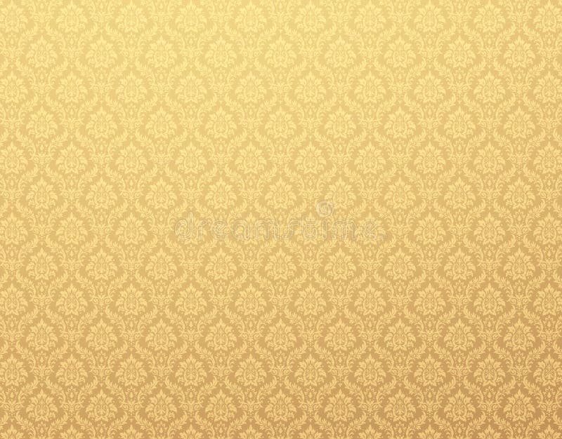 Gold Damask Pattern Background Stock Illustration - Illustration of  ancient, design: 85138798