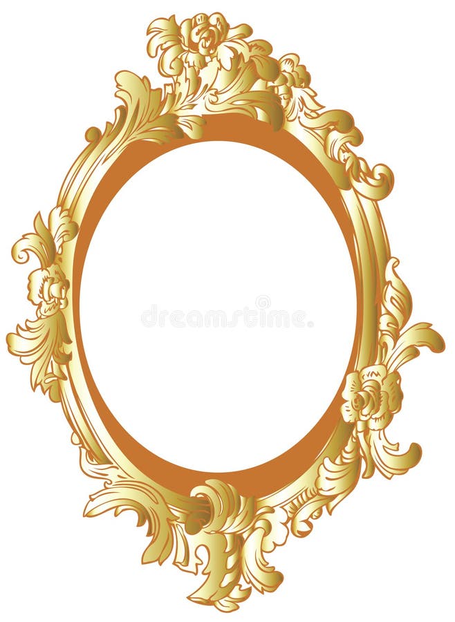 Gold decor frame stock vector. Illustration of floral 2793624