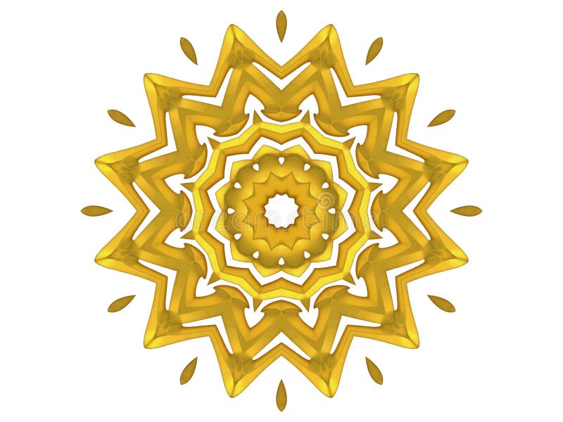 Gold Decorative Sun Pattern