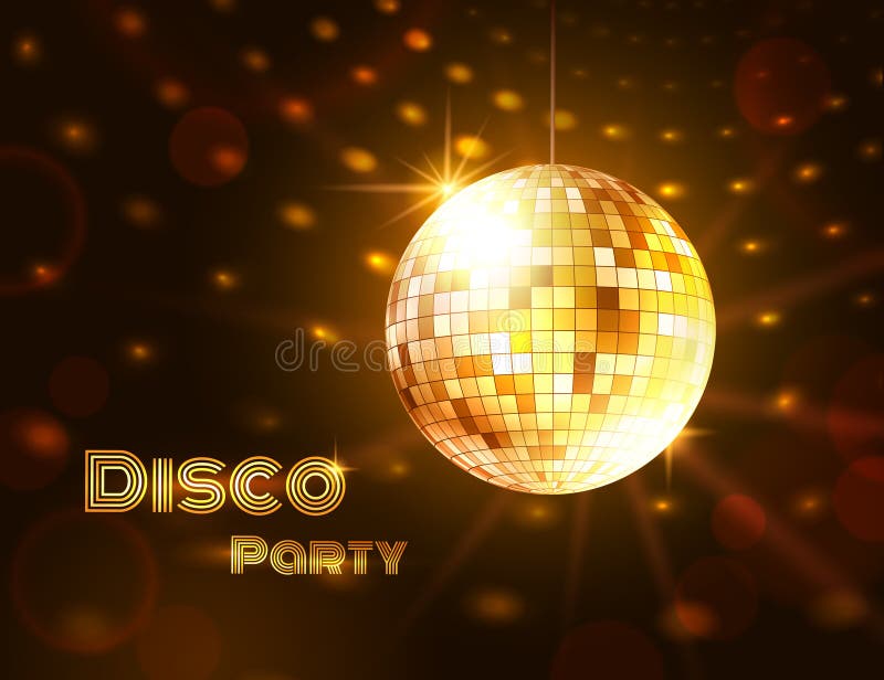 Gold disco ball. Vector illustration vector illustration Gold disco ball. Vector illustration vector illustration