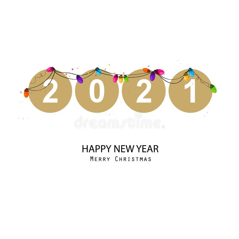 Merry Christmas And Happy New Year Green And Cream 2021