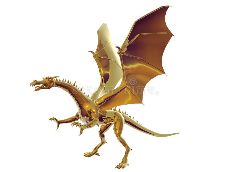 Gold Dragon stock illustration