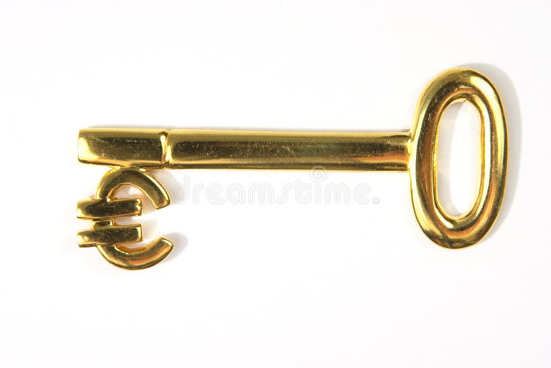 A solid gold key with a euro symbol on its end. Part of a series of golden key concepts, which include yen, pound and (eventually) dollar keys. A solid gold key with a euro symbol on its end. Part of a series of golden key concepts, which include yen, pound and (eventually) dollar keys