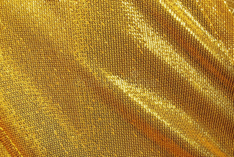 Gold Fabric Silk for Clothing and Background Stock Image Image of