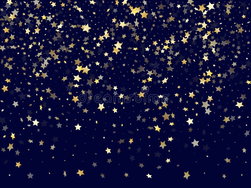 Gold falling star sparkle elements of glitter gradient vector background