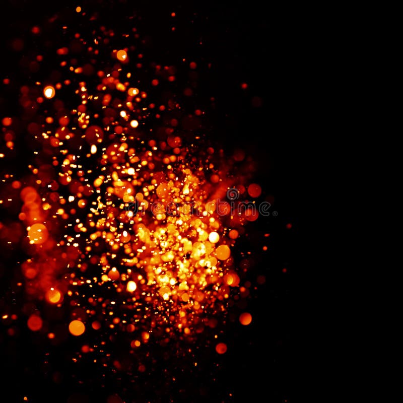 Gold Festive Christmas elegant abstract background with bokeh lights. stock photo