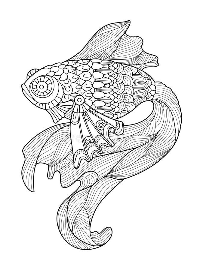 Gold Fish Coloring Stock Illustrations – 1,778 Gold Fish Coloring