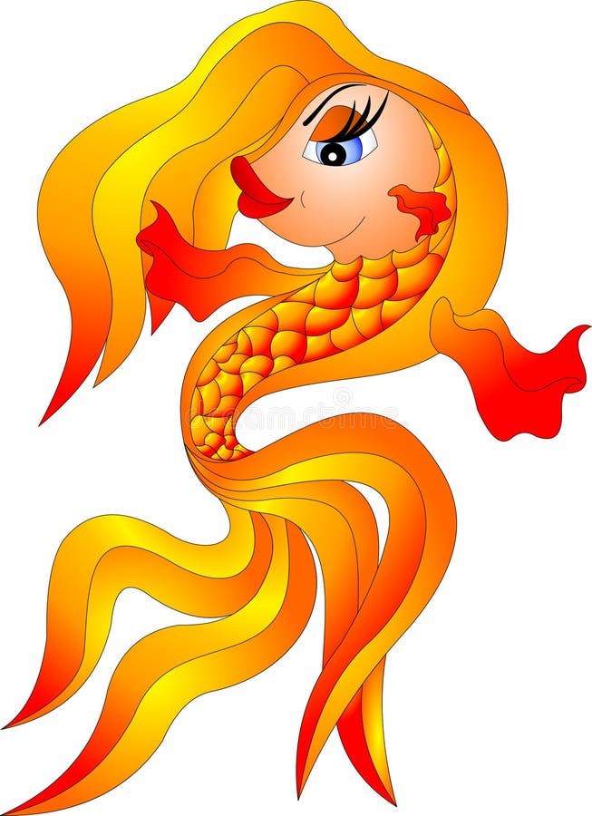 Gold fish stock vector. Illustration of swim, elegance - 99536422
