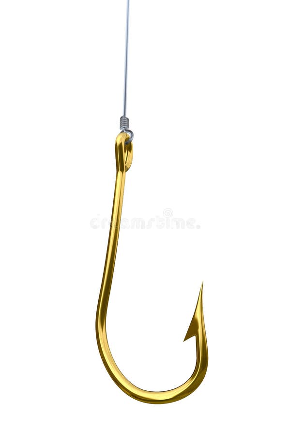 Gold Fishing Line Hook Float Icon Stock Illustration 1587952882