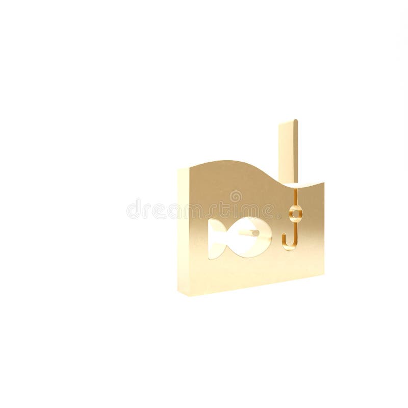 Gold Fishing Line Hook Float Icon Stock Illustration 1587952882