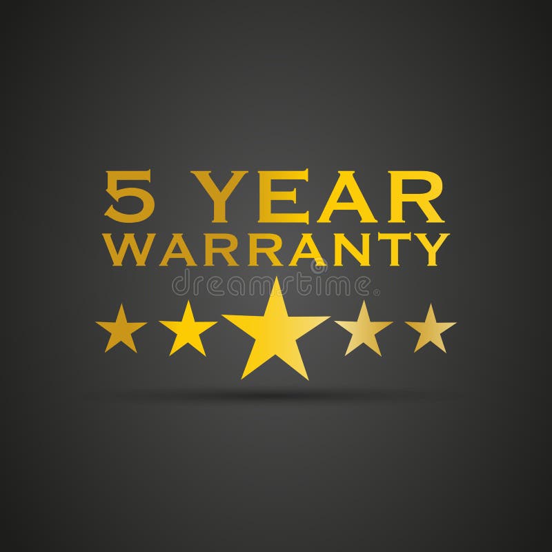 Five year warranty stock vector. Illustration of background 31904832
