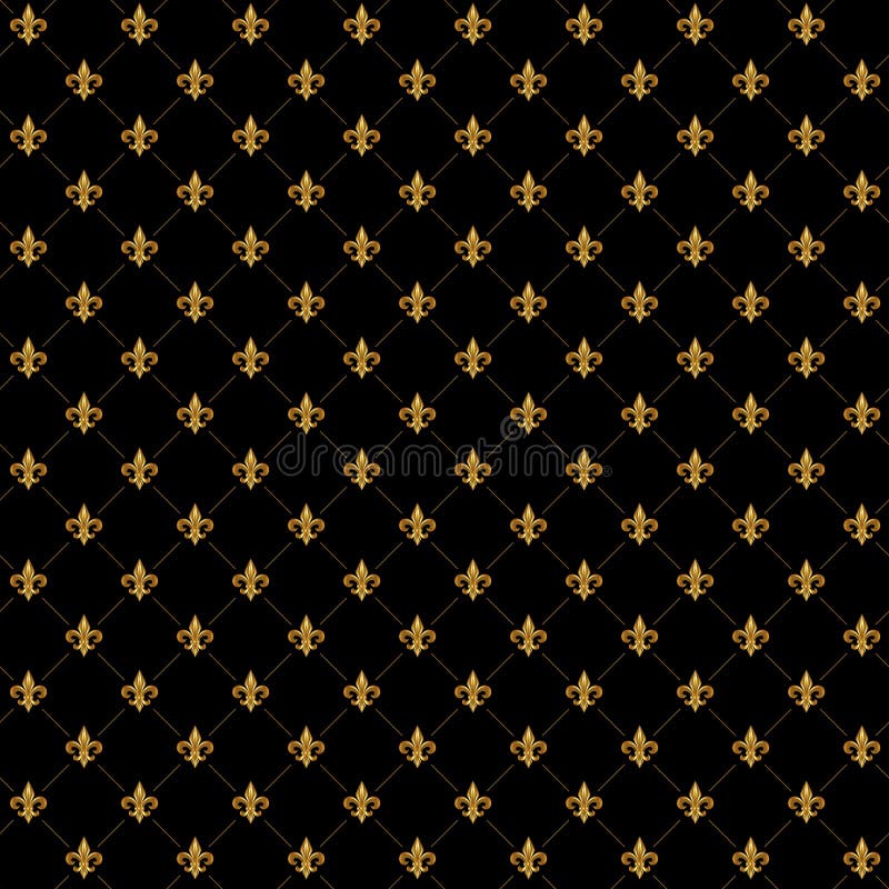 Set of 4 CST_36090_3 3dRose Elegant Letter L Embossed in Gold Frame Over A Black Fleur-De-Lis Pattern on A Gold Background Ceramic Tile Coasters 