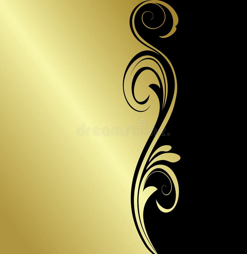 Gold floral background