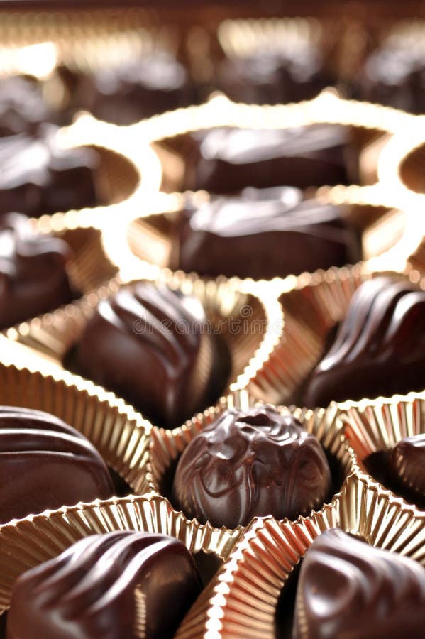 Gold Foil Box of Chocolates Stock Image Image of gift, anniversary