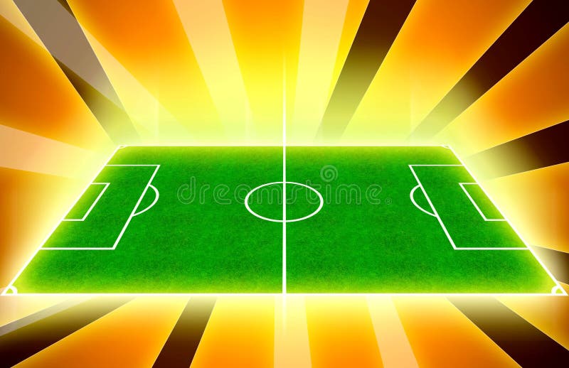 Gold Football Pitch stock illustration. Illustration of golden 17134669
